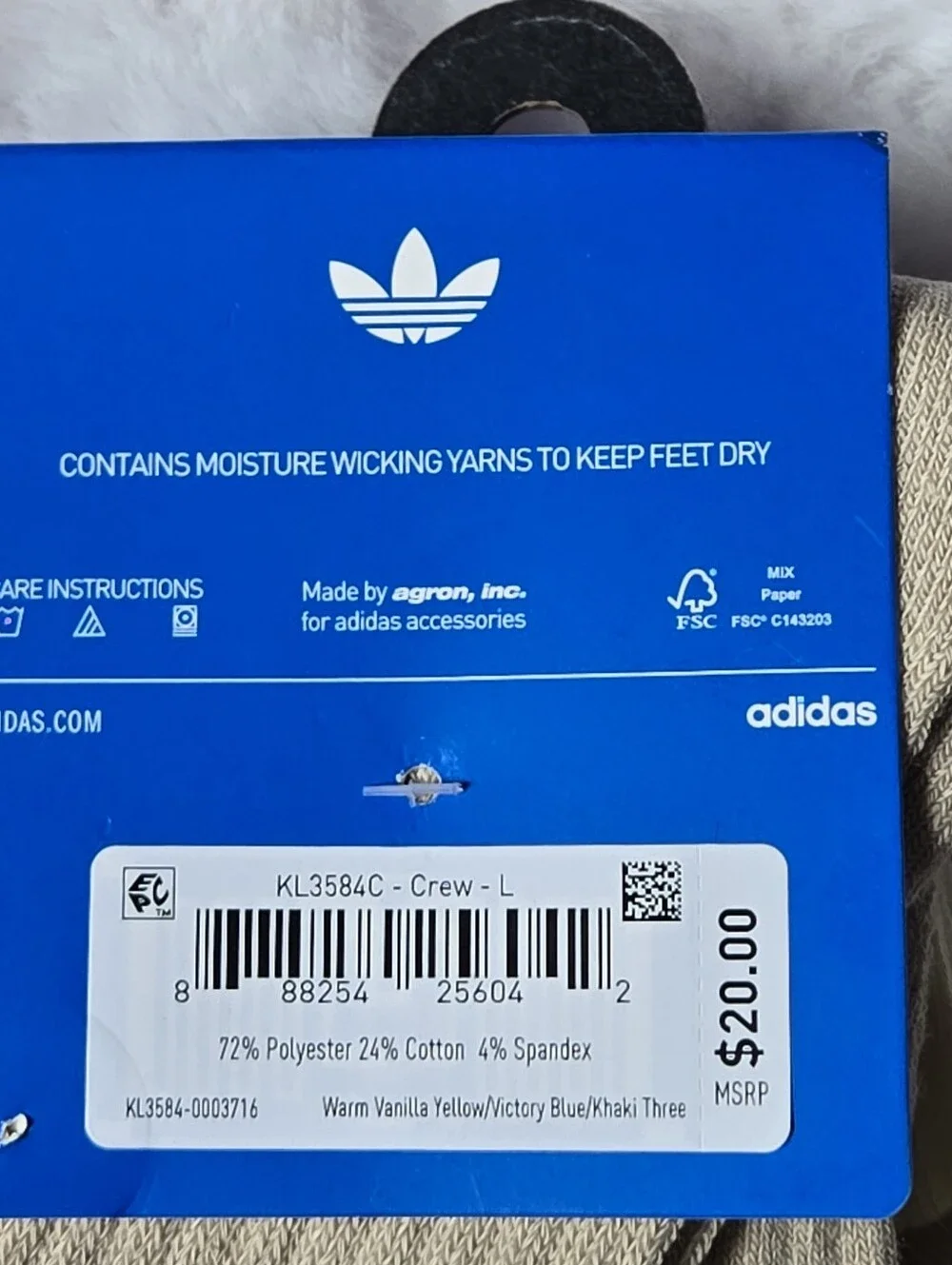 NWT Adidas Crew Socks